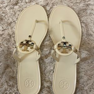Tory Burch Ivory Mini Miller Flat Sandals